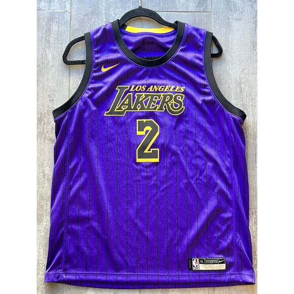 Lonzo Ball Los Angeles Lakers City Edition Nike Swingman Jersey Youth XL Purple - Picture 5 of 8